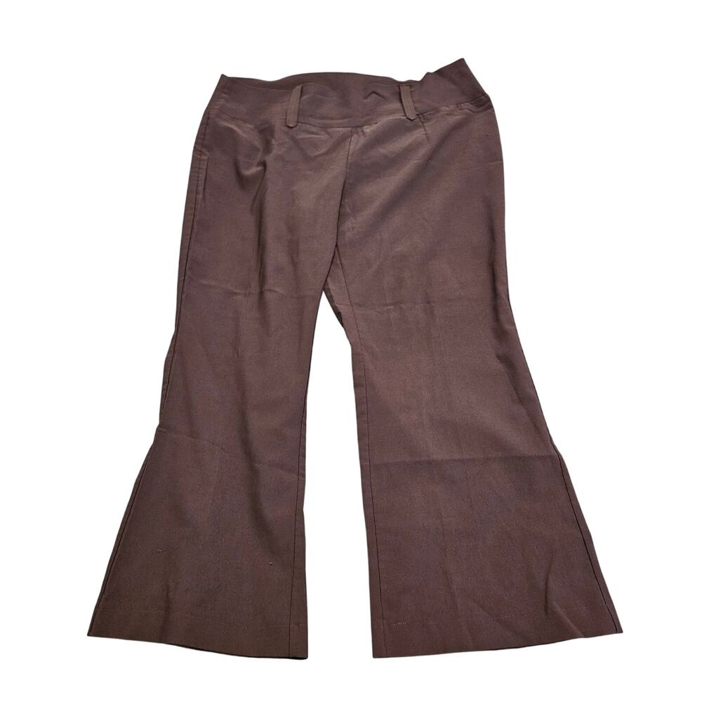 Star Style Womens 2X Wide Leg Dress Pants Career Stretch Plus Size